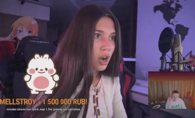 Мелстрой задонатил стримерше 1,5 млн рублей, чтобы та показала сиськи при родном брате [18+ без цензуры]