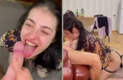 "Ого! Вы блядь ебанулись, что вы делаете?!" – Муж куколд вернулся с работы домой, а там его жена шлюха делает горловой минет его друзьям ментам и ебется с ними за долги